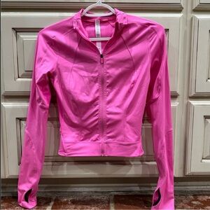 lululemon athletica Bright Pink Zip-Front Bomber Jacket